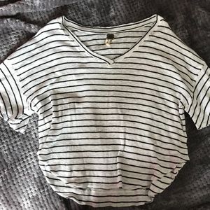 Free People striped poncho-style shirt